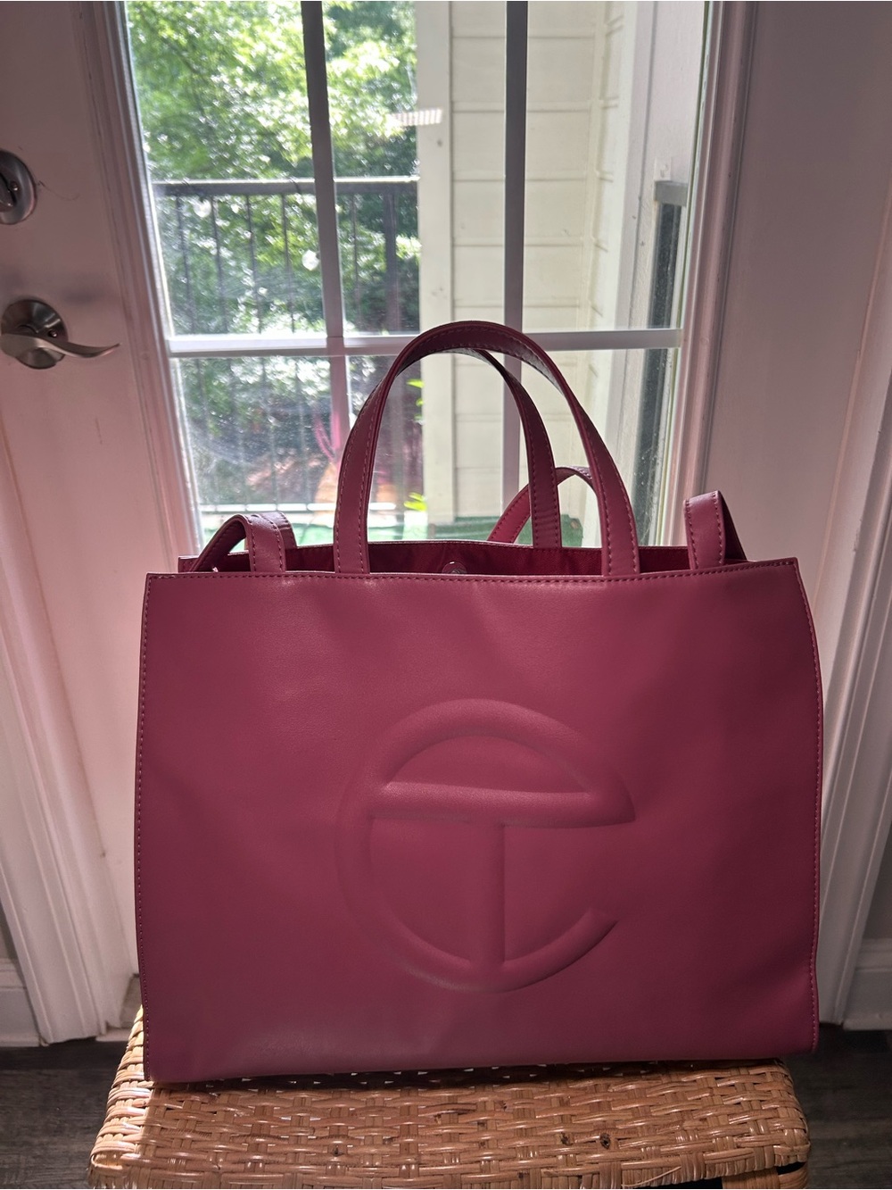 Authentic Medium Telfar color mauve